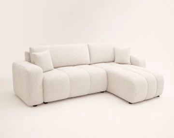 Canapé NICOLE angle réversible 4 places convertible coffre - Best Mobilier