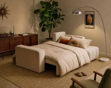 Canapé NICOLE angle réversible 4 places convertible coffre - Best Mobilier