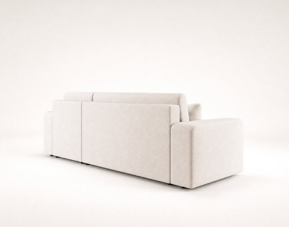 Canapé NICOLE angle réversible 4 places convertible coffre - Best Mobilier