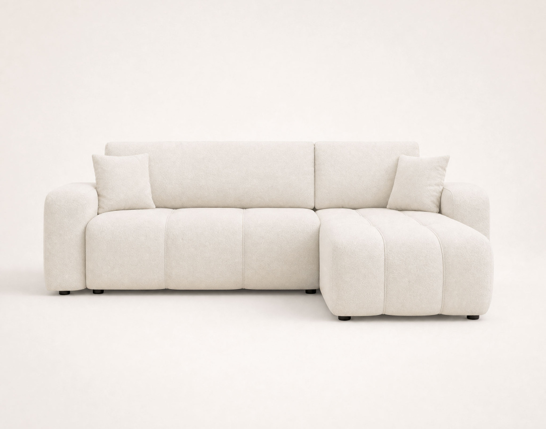 Canapé NICOLE angle réversible 4 places convertible coffre - Best Mobilier