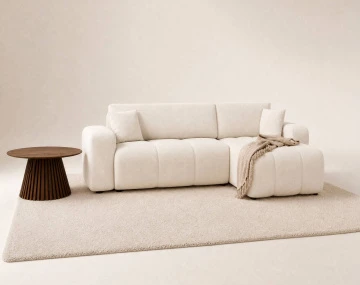 Canapé NICOLE angle réversible 4 places convertible coffre - Best Mobilier