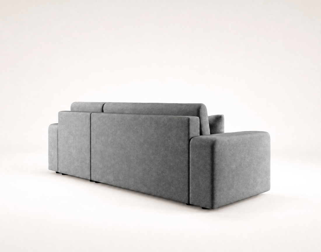 Canapé NICOLE angle réversible 4 places convertible coffre - Best Mobilier