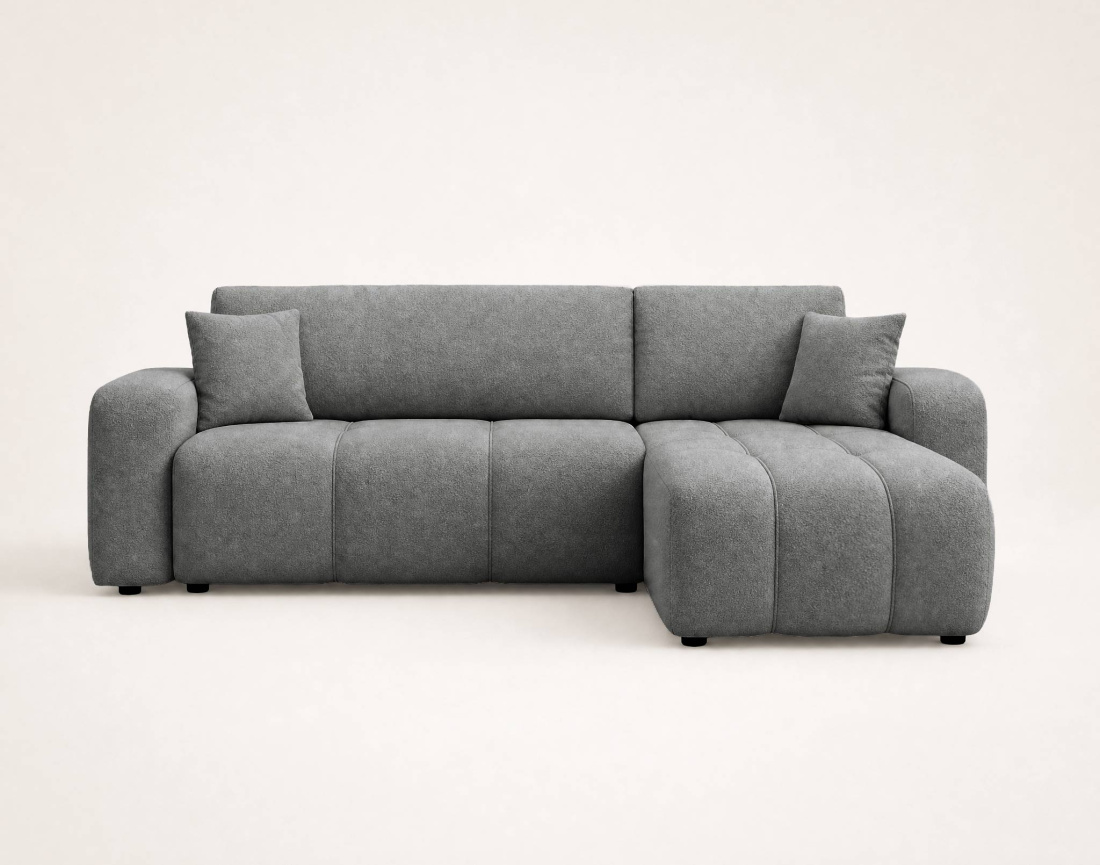 Canapé NICOLE angle réversible 4 places convertible coffre - Best Mobilier