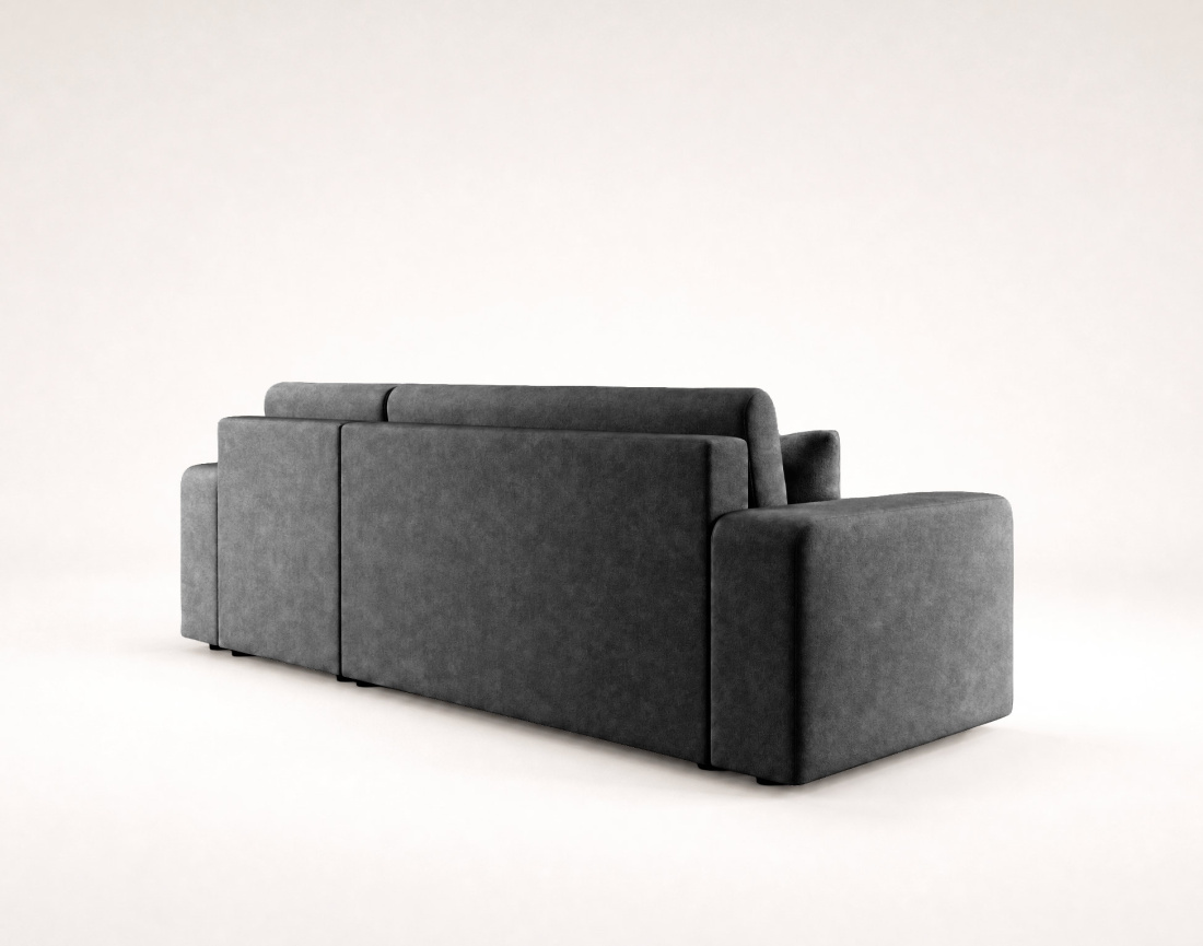 Canapé NICOLE angle réversible 4 places convertible coffre - Best Mobilier