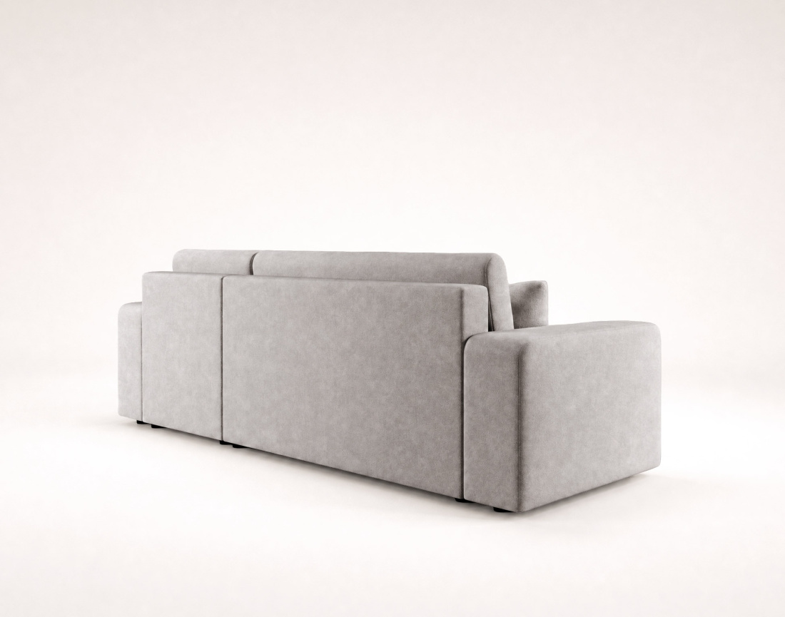 Canapé NICOLE angle réversible 4 places convertible coffre - Best Mobilier