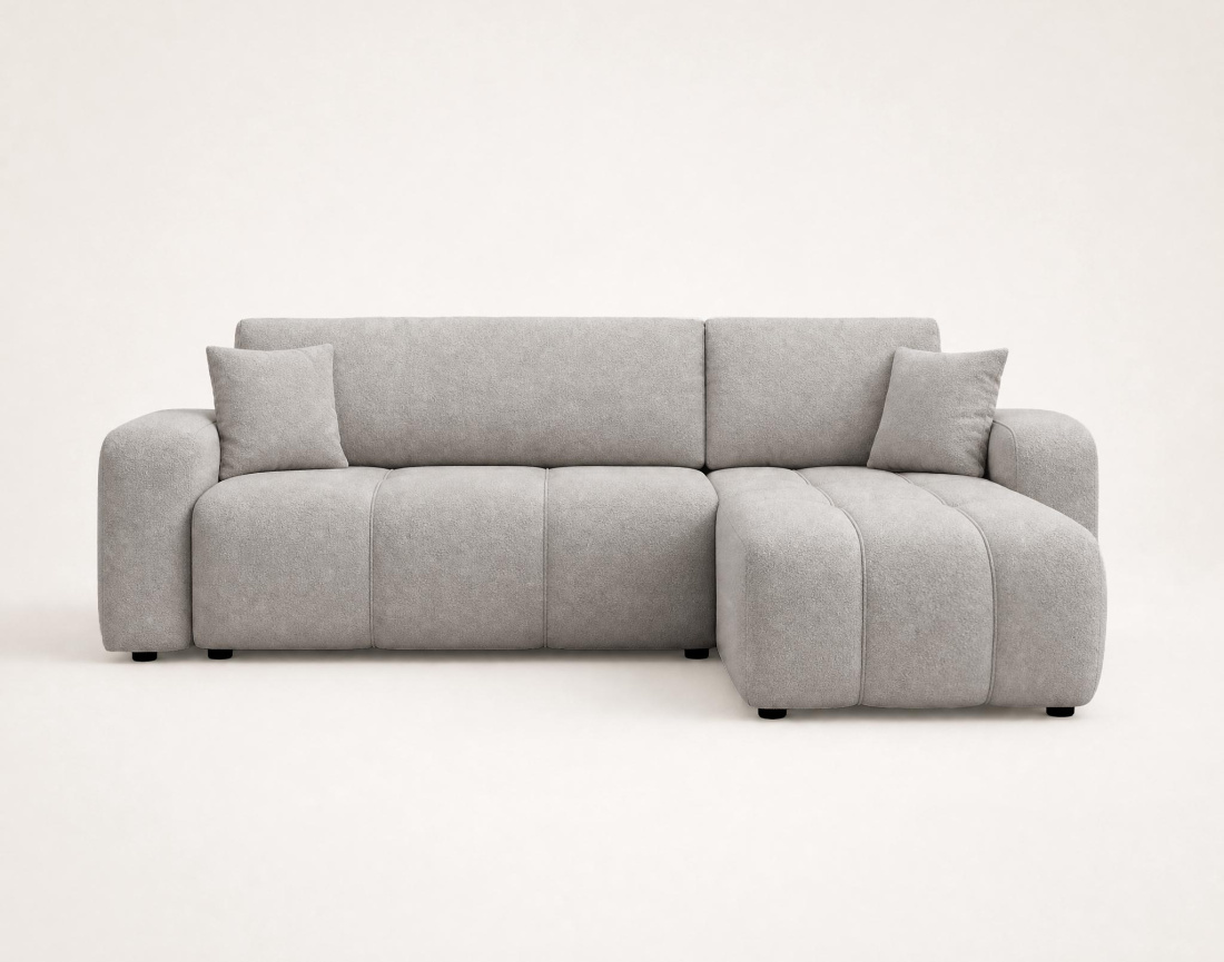 Canapé NICOLE angle réversible 4 places convertible coffre - Best Mobilier