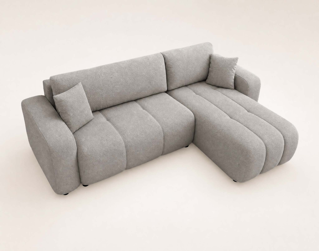 Canapé NICOLE angle réversible 4 places convertible coffre - Best Mobilier