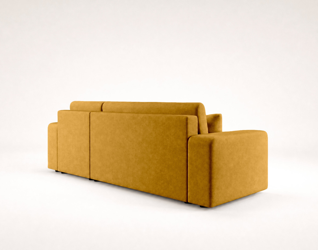 Canapé NICOLE angle réversible 4 places convertible coffre - Best Mobilier