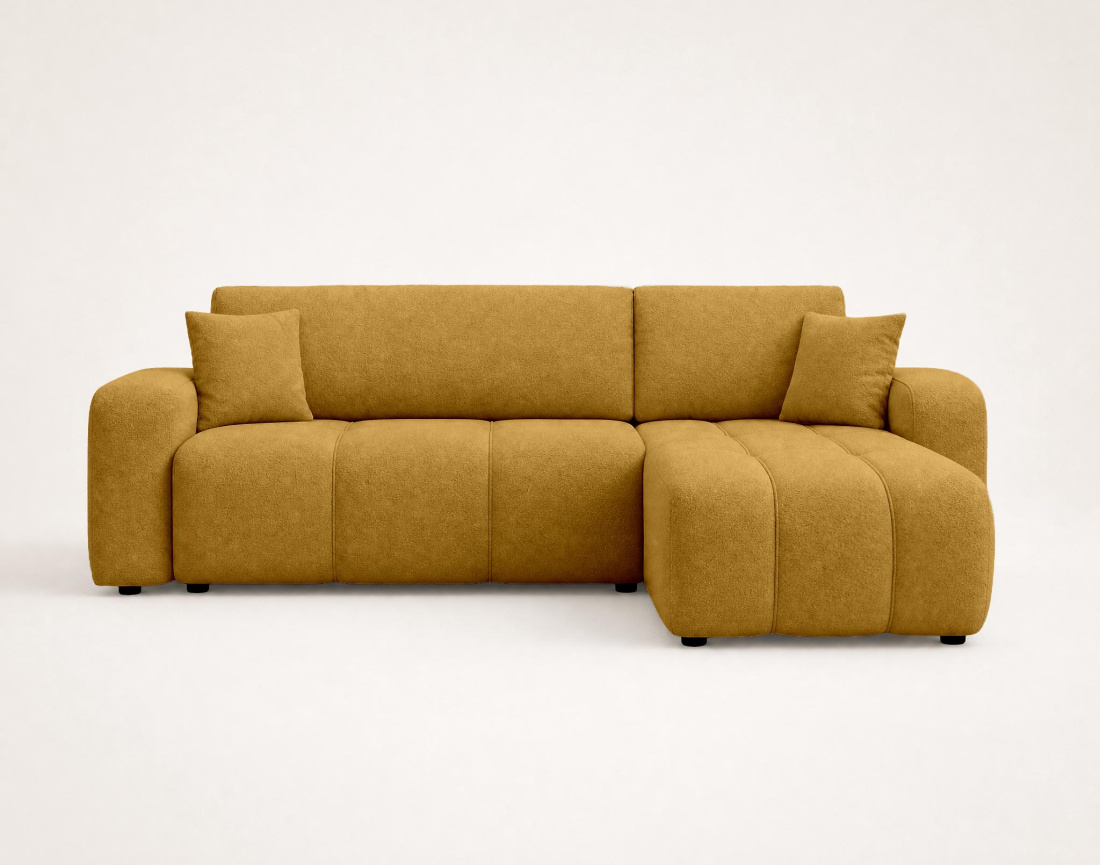 Canapé NICOLE angle réversible 4 places convertible coffre - Best Mobilier