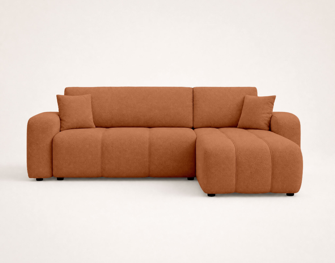 Canapé NICOLE angle réversible 4 places convertible coffre - Best Mobilier