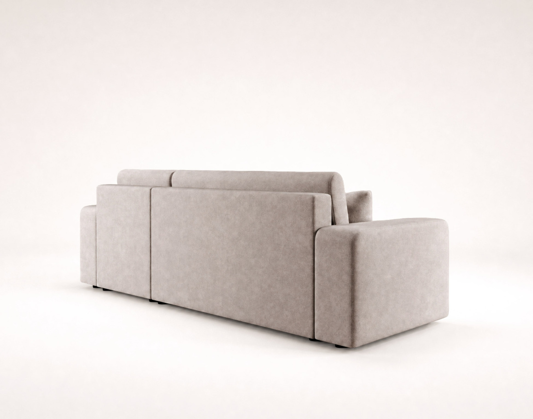 Canapé NICOLE angle réversible 4 places convertible coffre - Best Mobilier