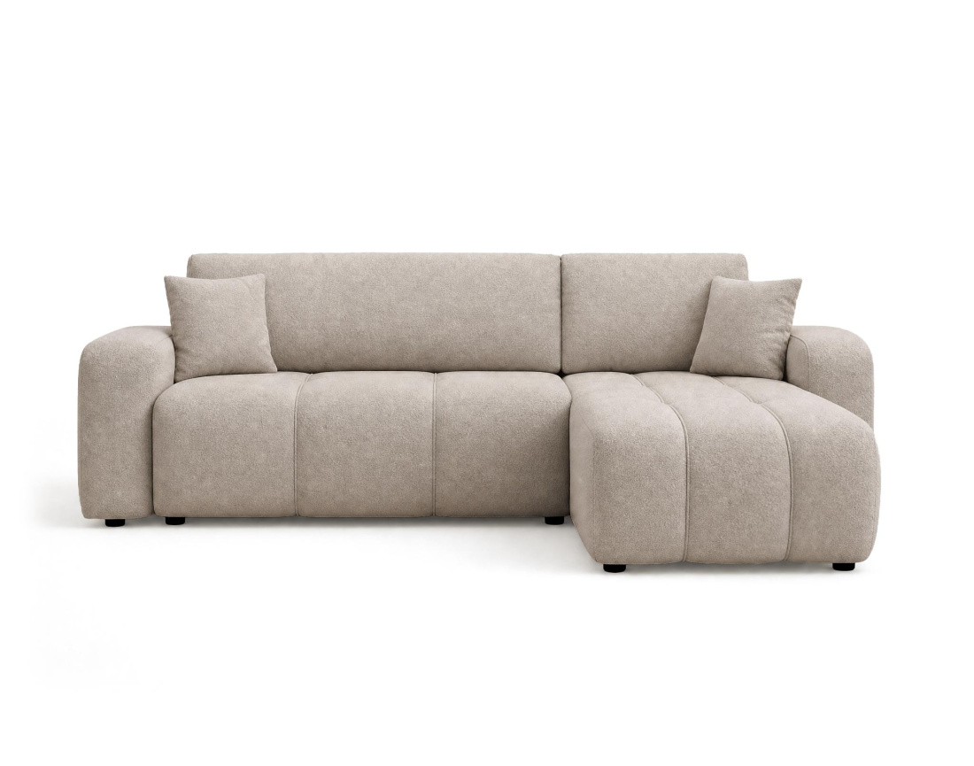 Canapé NICOLE angle réversible 4 places convertible coffre - Best Mobilier