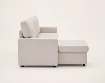 Canapé MEIYA d’angle 4 places en tissu convertible avec coffre | Best Mobilier