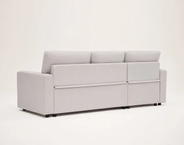Canapé MEIYA d’angle 4 places en tissu convertible avec coffre | Best Mobilier
