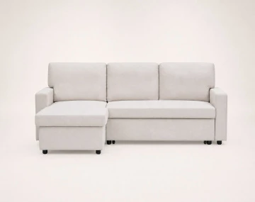 Canapé MEIYA d’angle 4 places en tissu convertible avec coffre | Best Mobilier