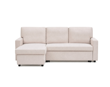Canapé MEIYA d’angle 4 places en tissu convertible avec coffre | Best Mobilier