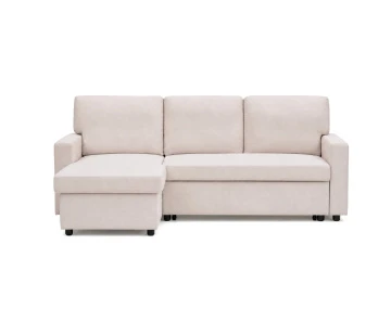 Canapé MEIYA d’angle 4 places en tissu convertible avec coffre | Best Mobilier