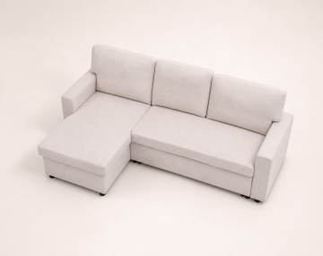 Canapé MEIYA d’angle 4 places en tissu convertible avec coffre | Best Mobilier