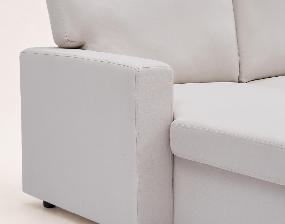 Canapé MEIYA d’angle 4 places en tissu convertible avec coffre | Best Mobilier