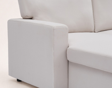 Canapé MEIYA d’angle 4 places en tissu convertible avec coffre | Best Mobilier