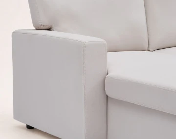 Canapé MEIYA d’angle 4 places en tissu convertible avec coffre | Best Mobilier