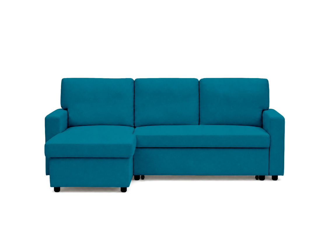 Canapé MEIYA d’angle 4 places en tissu convertible avec coffre | Best Mobilier