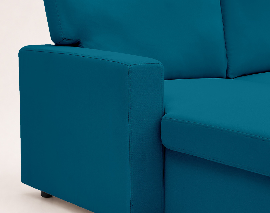 Canapé MEIYA d’angle 4 places en tissu convertible avec coffre | Best Mobilier