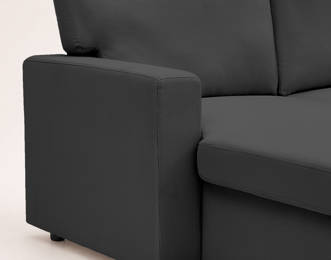 Canapé MEIYA d’angle 4 places en tissu convertible avec coffre | Best Mobilier