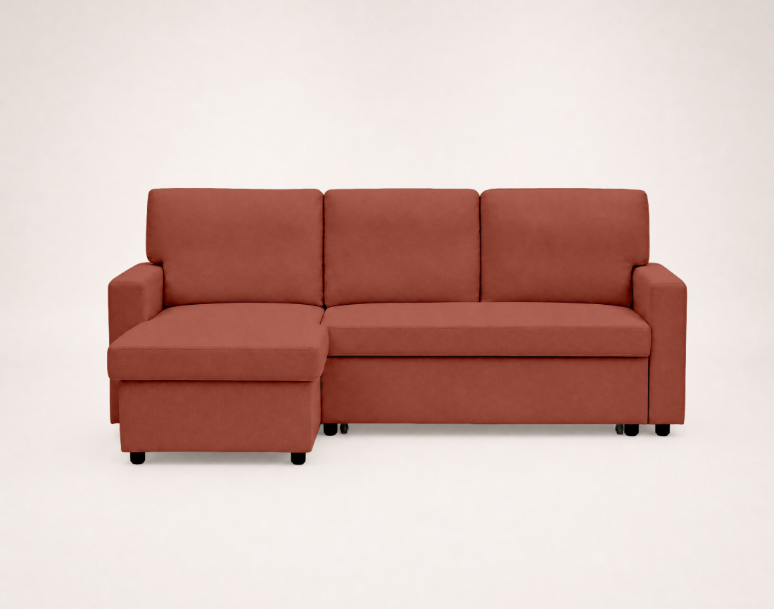 Canapé MEIYA d’angle 4 places en tissu convertible avec coffre | Best Mobilier