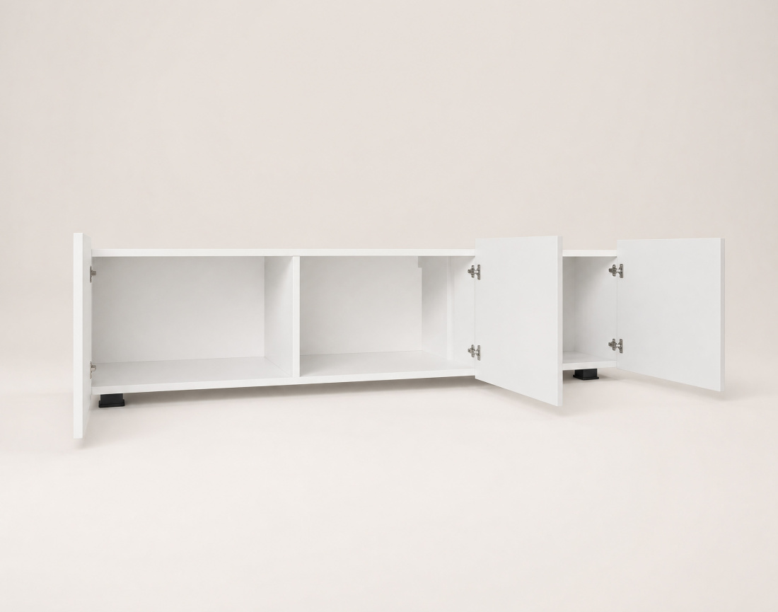 Meuble tv modulable 150 cm 3 portes Alix