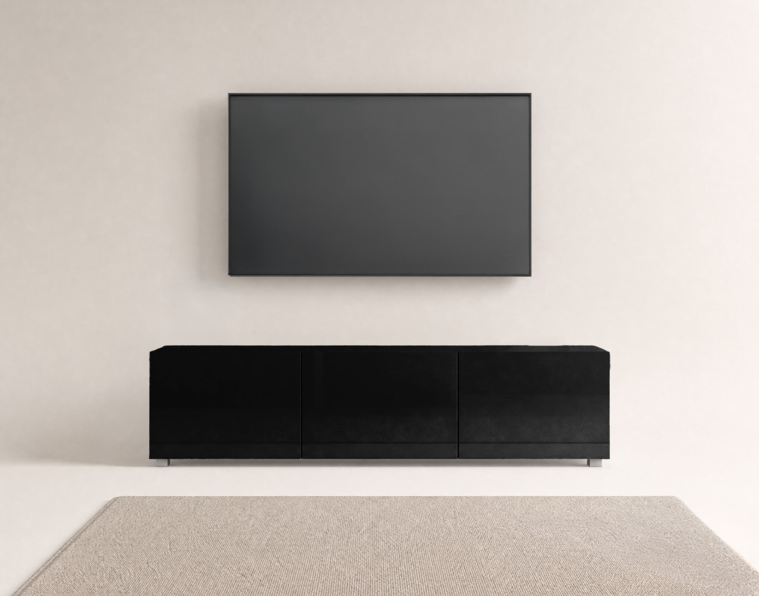 Meuble tv modulable 150 cm 3 portes Alix