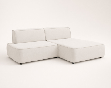 Canapé d'angle LISETTE droit 4 places convertible coffre velours | Best Mobilier