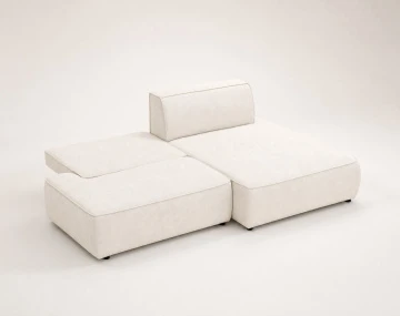 Canapé d'angle LISETTE droit 4 places convertible coffre velours | Best Mobilier