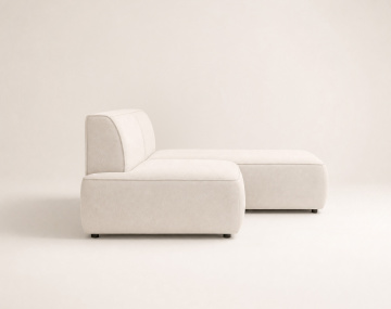 Canapé d'angle LISETTE droit 4 places convertible coffre velours | Best Mobilier