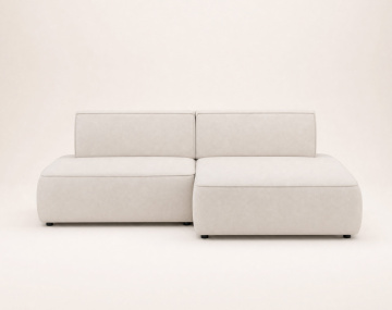 Canapé d'angle LISETTE droit 4 places convertible coffre velours | Best Mobilier