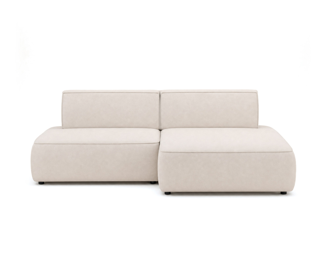 Canapé d'angle LISETTE droit 4 places convertible coffre velours | Best Mobilier