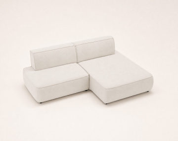 Canapé d'angle LISETTE droit 4 places convertible coffre velours | Best Mobilier