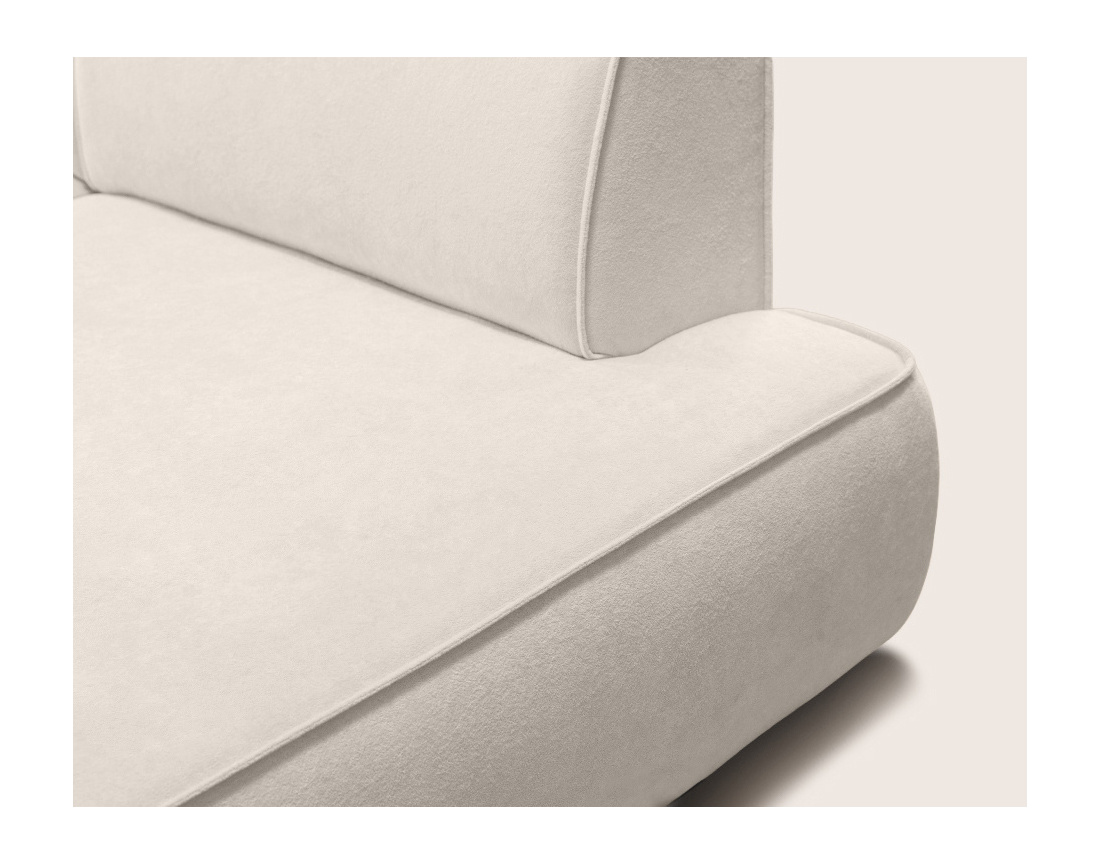 Canapé d'angle LISETTE droit 4 places convertible coffre velours | Best Mobilier