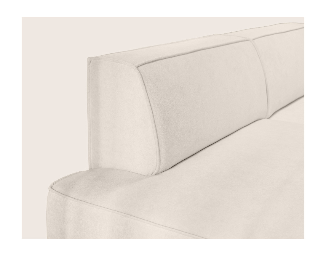 Canapé d'angle LISETTE droit 4 places convertible coffre velours | Best Mobilier