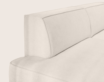 Canapé d'angle LISETTE droit 4 places convertible coffre velours | Best Mobilier
