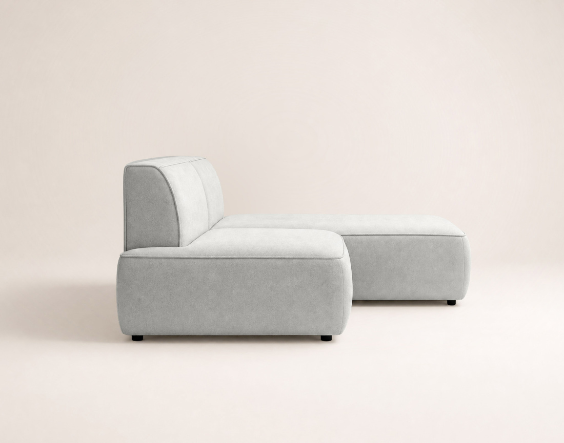 Canapé d'angle LISETTE droit 4 places convertible coffre velours | Best Mobilier