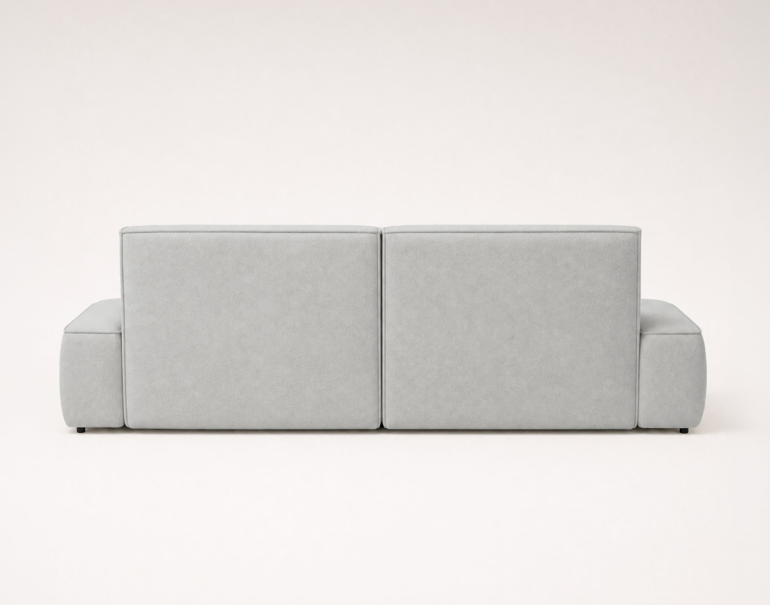 Canapé d'angle LISETTE droit 4 places convertible coffre velours | Best Mobilier