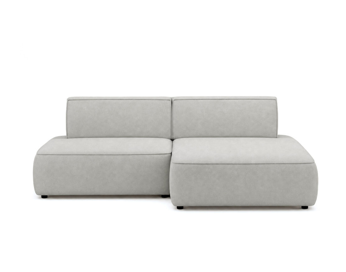 Canapé d'angle LISETTE droit 4 places convertible coffre velours | Best Mobilier
