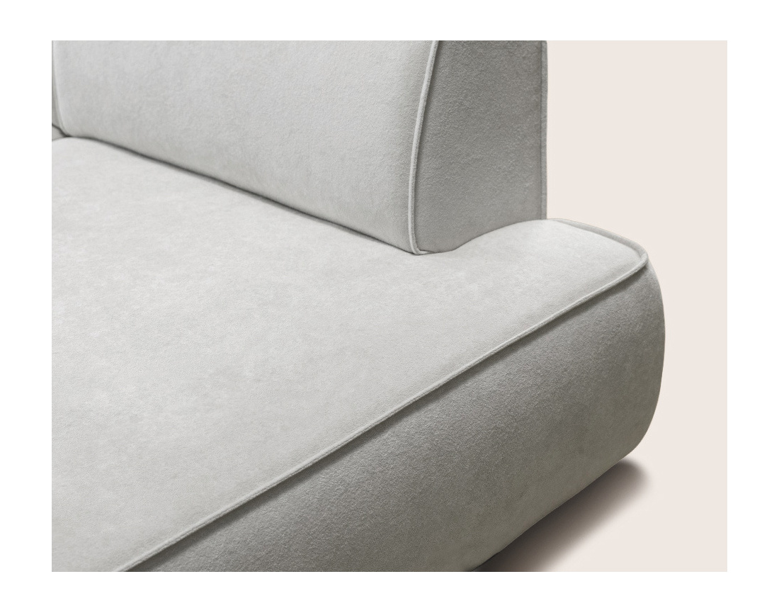 Canapé d'angle LISETTE droit 4 places convertible coffre velours | Best Mobilier