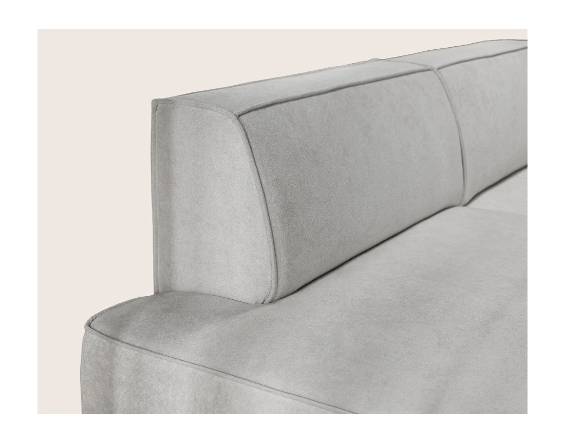 Canapé d'angle LISETTE droit 4 places convertible coffre velours | Best Mobilier