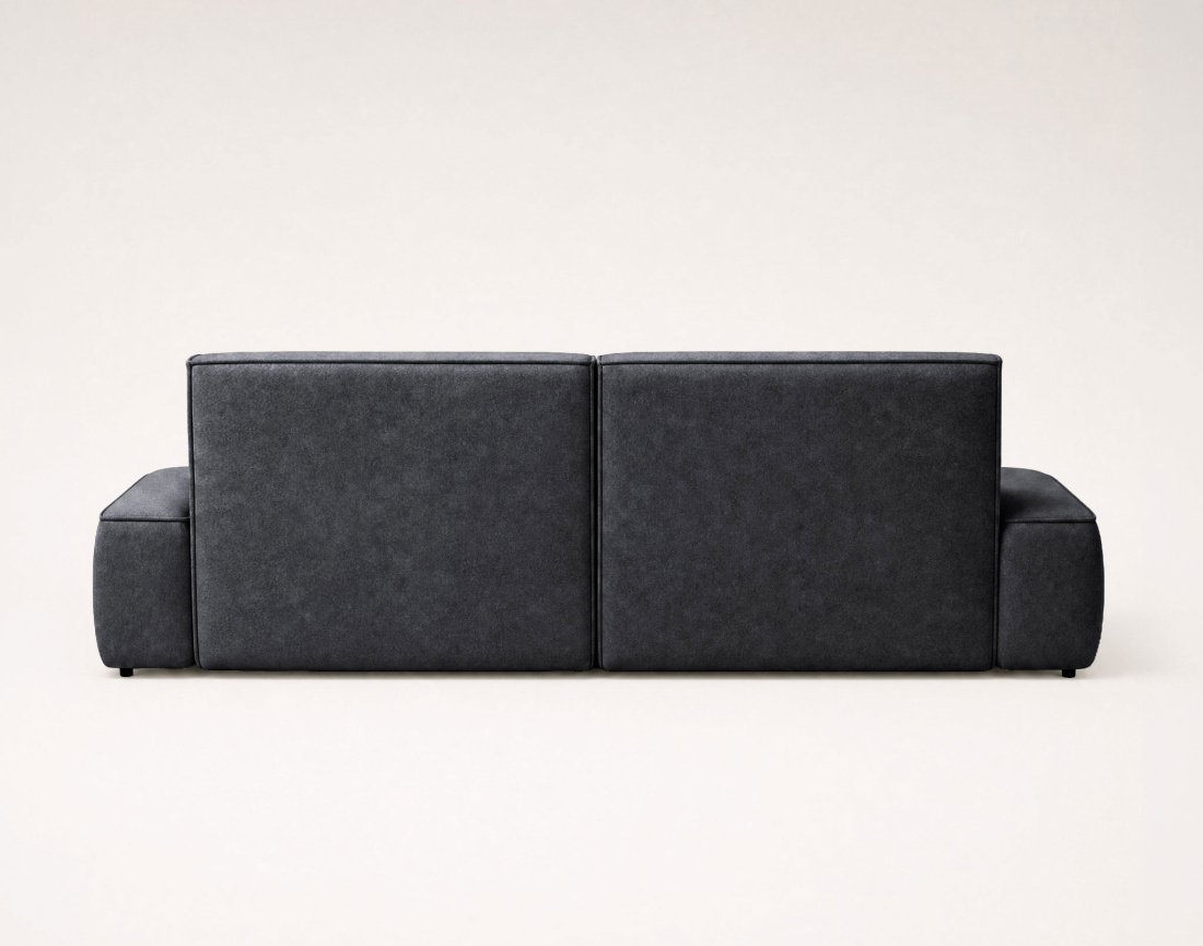 Canapé d'angle LISETTE droit 4 places convertible coffre velours | Best Mobilier