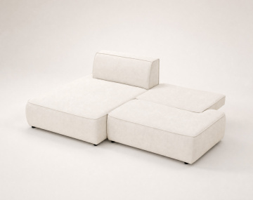 Canapé d'angle LISETTE gauche 4 places convertible coffre velours | Best Mobilier