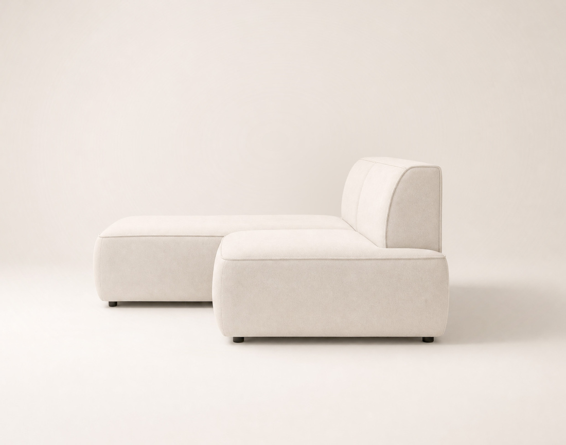 Canapé d'angle LISETTE gauche 4 places convertible coffre velours | Best Mobilier