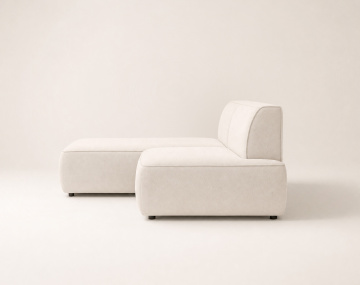 Canapé d'angle LISETTE gauche 4 places convertible coffre velours | Best Mobilier