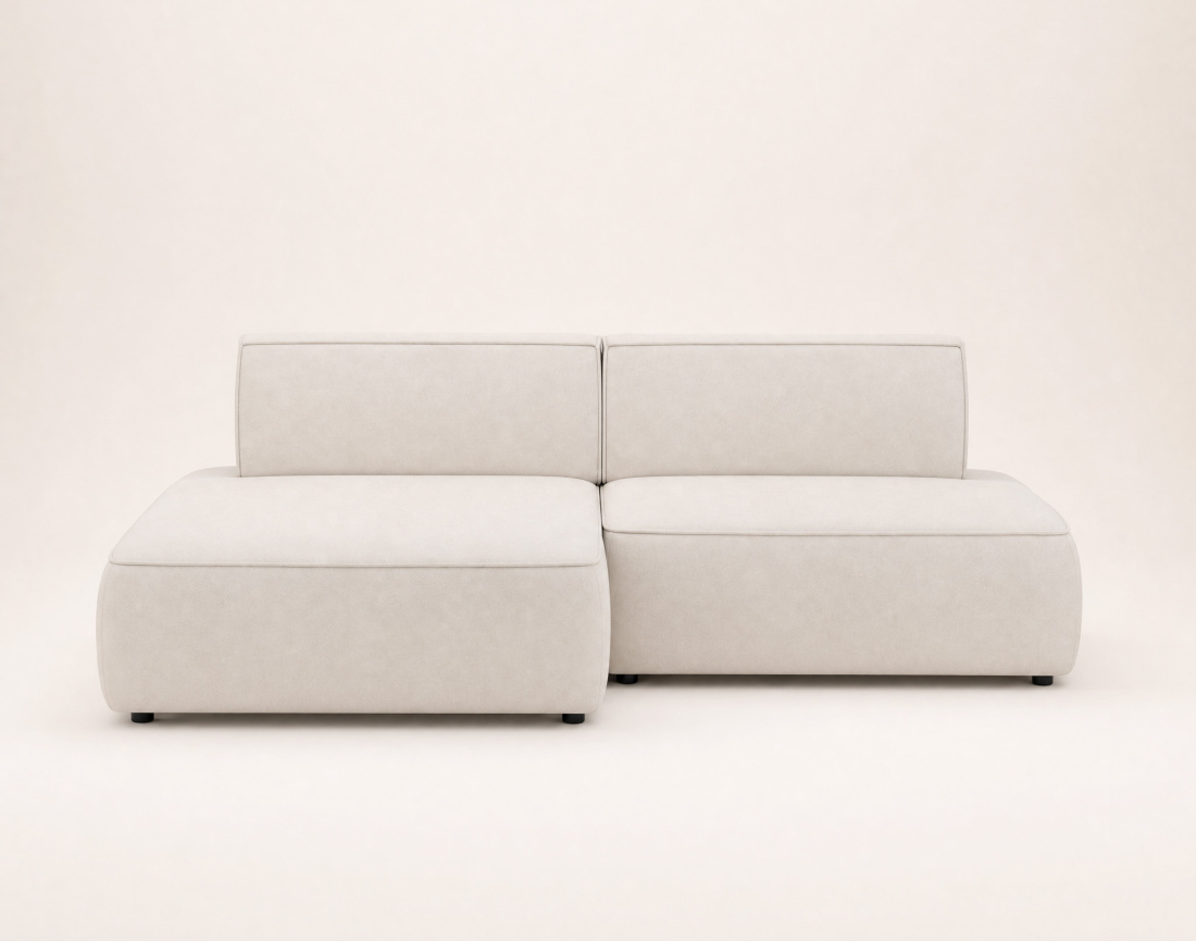 Canapé d'angle LISETTE gauche 4 places convertible coffre velours | Best Mobilier